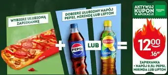 Żabka Zapiekanka + Napój 0.5l: Pepsi, Mirinda lub Lipton oferta