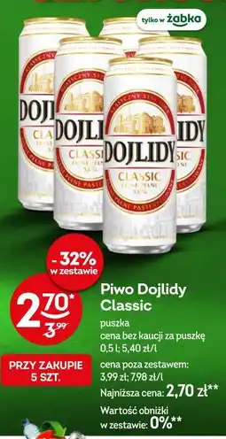 Żabka Piwo Dojlidy Classic oferta