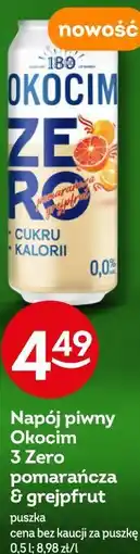 Żabka Napój piwny Okocim 3 Zero pomarańcza & grejpfrut oferta
