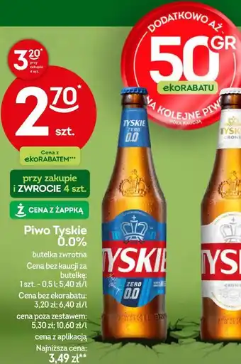 Żabka Piwo Tyskie 0.0% oferta