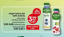 Żabka Jogurt pitny lub kefir Activia oferta