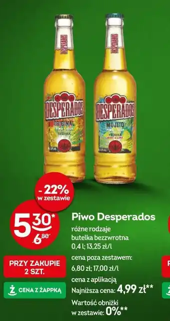 Żabka Piwo Desperados oferta