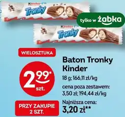 Żabka Baton Tronky Kinder oferta