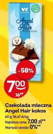 Żabka Czekolada mleczna Angel Hair kokos oferta