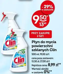 Żabka Płyn do mycia powierzchni szklanych Clin oferta