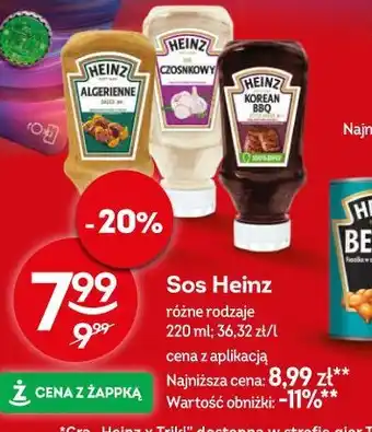 Żabka Sos Heinz oferta
