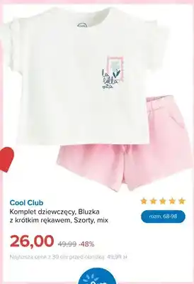 Komplet dziewczęcy Cool Club bluzka z krótkim rękawem szorty mix