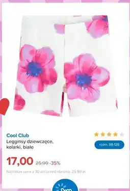 Smyk Legginsy dziewczęce kolarki Cool Club białe oferta