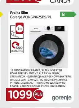 Kakto Pralka Slim Gorenje W3NGPI62SBS/PL oferta