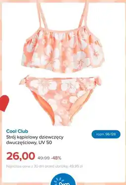 Smyk Strój kąpielowy dziewczęcy dwuczęściowy Cool Club UV 50 oferta
