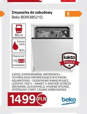 Kakto Zmywarka do zabudowy Beko BDIN38521Q oferta