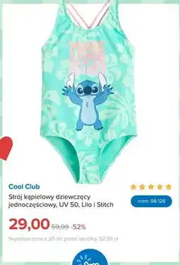 Smyk Strój kąpielowy dziewczęcy jednoczęściowy Cool Club Lilo i Stitch oferta