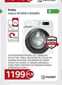 Kakto Pralka Indesit MTWE81495WBPL oferta