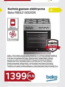 Kakto Kuchnia gazowo-elektryczna Beko FBE62130GXDN oferta