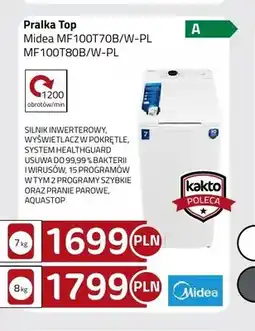 Kakto Pralka Top Midea MF100T70B/W-PL oferta