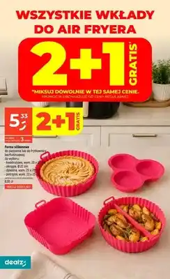 Dealz Forma silikonowa do pieczenia lub do frytkownicy beztłuszczowej dzielona 20x20 cm oferta