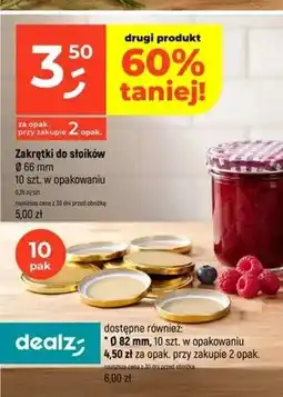 Dealz Zakrętki do słoików Ø 66 mm oferta