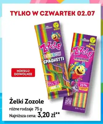 Żabka Żelki Zozole Rainbow Spaghetti oferta