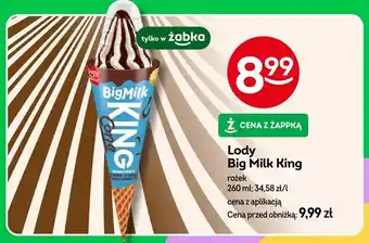 Żabka Lody Big Milk King rożek oferta
