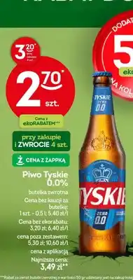 Żabka Piwo bezalkoholowe Tyskie Zero oferta