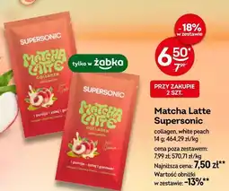 Żabka Matcha Latte Supersonic collagen white peach oferta