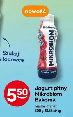 Żabka Jogurt pitny Mikrobiom Bakoma malina-granat oferta