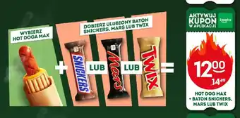 Żabka Zestaw Hot Dog Max + baton Snickers oferta