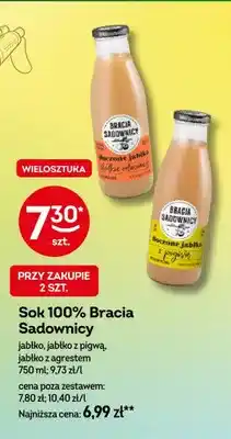Żabka Sok 100% tłoczone jabłko słodkie odmiany Bracia Sadownicy oferta
