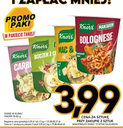 Kupiec Danie w kubku Knorr Carbonara oferta