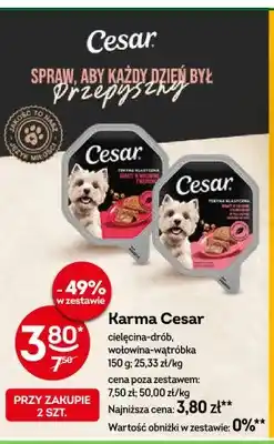 Żabka Karma dla psów Cesar cielęcina-drób oferta