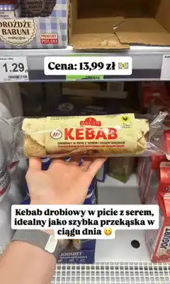 Dino Kebab drobiowy w picie z serem i sosem średnim Aslan oferta