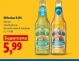 Lidl Piwo bezalkoholowe Miłosław yerba mate & marakuja oferta