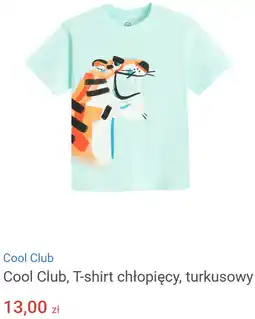 Smyk Cool Club, T-shirt chłopięcy, turkusowy oferta