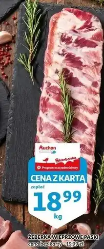 Auchan ŻEBERKA WIEPRZOWE PASKI oferta