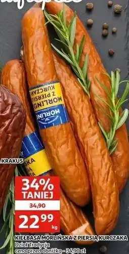 Auchan Kiełbasa Morlińska z Piersią Kurczaka oferta