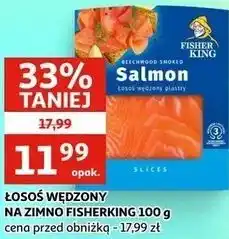 Auchan Łosoś wędzony na zimno Fisherking oferta