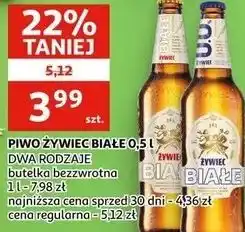 Auchan PIWO ŻYWIEC BIAŁE 0,5 L DWA RODZAJE oferta