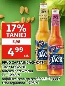 Auchan PIWO CAPTAIN JACK 0,4 L TRZY RODZAJE oferta