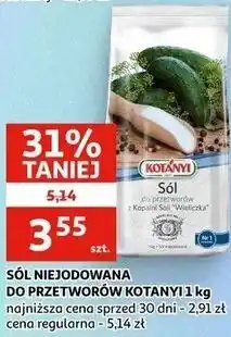 Auchan Sól niejodowana do przetworów Kotanyi oferta