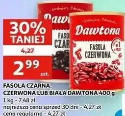 Auchan Fasola czarna, czerwona lub biała Dawtona oferta