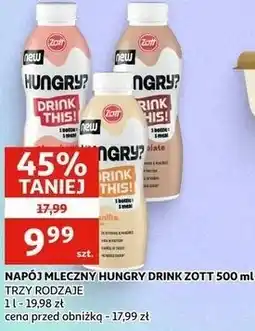 Auchan NAPÓJ MLECZNY HUNGRY DRINK ZOTT oferta
