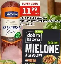 Auchan Kiełbasa krakowska sucha z szynki Tarczyński oferta