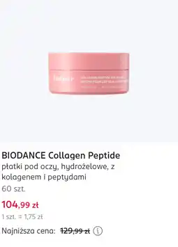 Rossmann BIODANCE Collagen Peptide płatki pod oczy, hydrożelowe, z kolagenem i peptydami oferta
