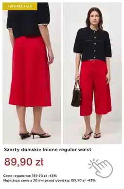 Medicine Szorty damskie lniane regular waist oferta