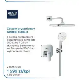 Blu Zestaw prysznicowy Grohe Cubeo oferta