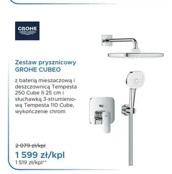 Zestaw prysznicowy Grohe Cubeo