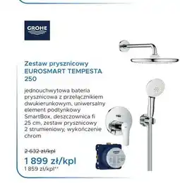 Blu Zestaw prysznicowy Grohe Eurosmart Tempesta 250 oferta