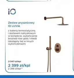 Blu Zestaw prysznicowy IO Luvia Brushed Rose Gold oferta