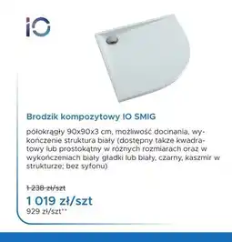 Blu Brodzik kompozytowy IO SMIG półokrągły oferta