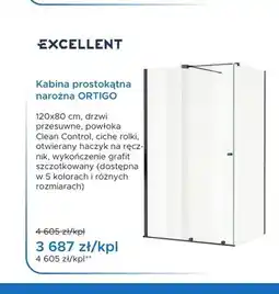 Blu Kabina prostokątna narożna Excellent Ortigo oferta